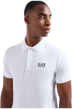 Ea7 Emporio Armani Polo M/C Uomo Mod. 8NPF14 PJVQZ 1100 Bianco