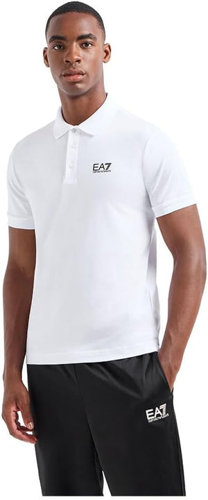 Ea7 Emporio Armani Polo M/C Uomo Mod. 8NPF14 PJVQZ 1100 Bianco