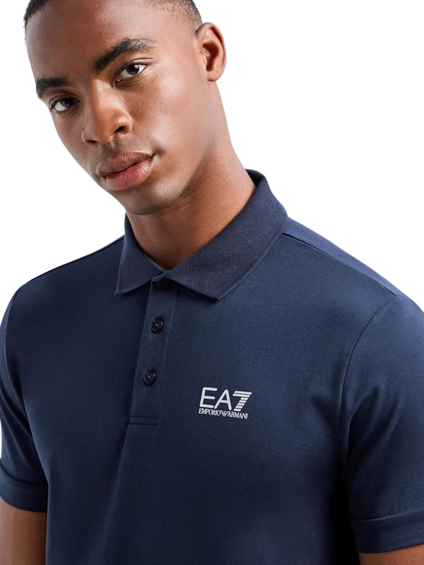 Ea7 Emporio Armani Polo M/C Uomo Mod. 8NPF14 PJVQZ 1562 Blu