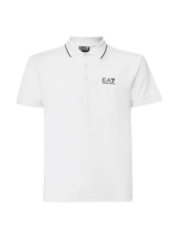 Ea7 Emporio Armani Polo Manica Corta Uomo Mod. 8NPF16 PJVUZ 1100 Bianco