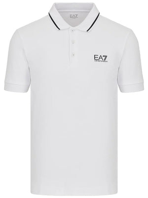 Ea7 Emporio Armani Polo Manica Corta Uomo Mod. 8NPF16 PJVUZ 1100 Bianco