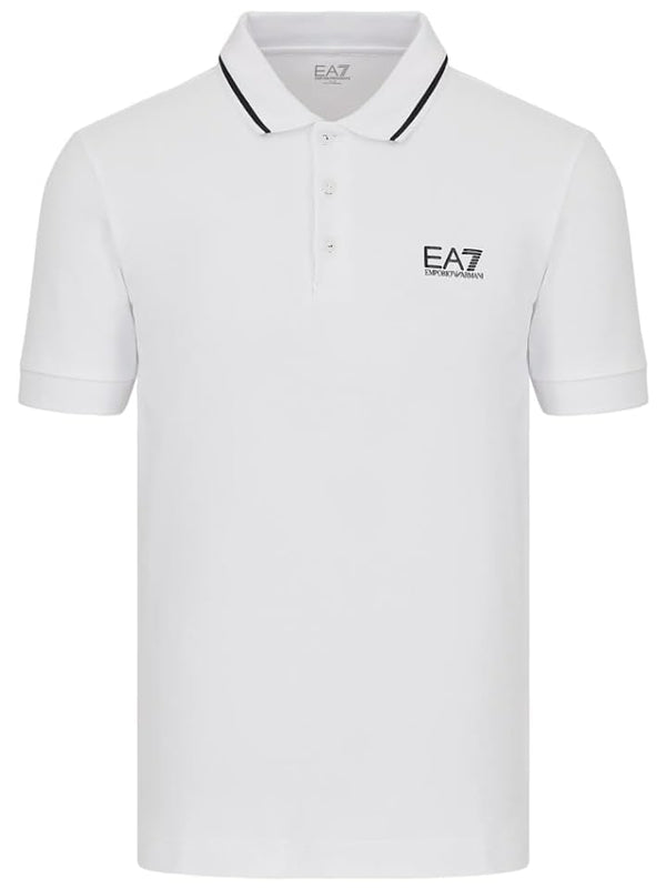Ea7 Emporio Armani Polo Manica Corta Uomo Mod. 8NPF16 PJVUZ 1100 Bianco