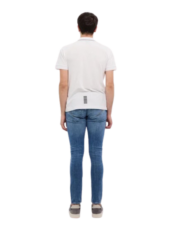 Ea7 Emporio Armani Polo Manica Corta Uomo Mod. 8NPF16 PJVUZ 1100 Bianco