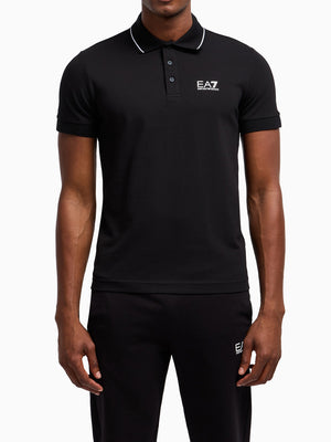 Ea7 Emporio Armani Polo Maniche Corte Uomo Mod. 8NPF16 PJVUZ 1200 Black