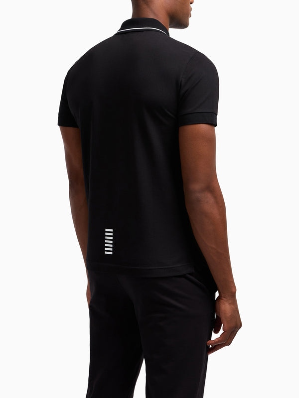 Ea7 Emporio Armani Polo Maniche Corte Uomo Mod. 8NPF16 PJVUZ 1200 Black