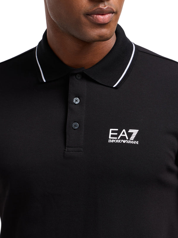 Ea7 Emporio Armani Polo Maniche Corte Uomo Mod. 8NPF16 PJVUZ 1200 Black