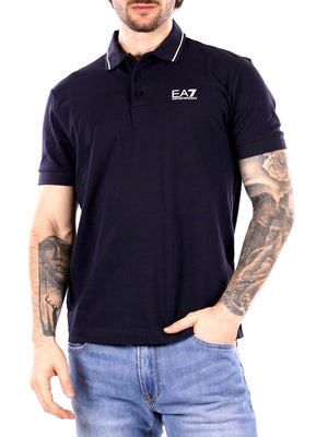 Ea7 Emporio Armani Polo Manica Corta Uomo Mod. 8NPF16 PJVUZ 1562 Blu