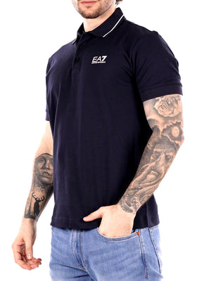 Ea7 Emporio Armani Polo Manica Corta Uomo Mod. 8NPF16 PJVUZ 1562 Blu