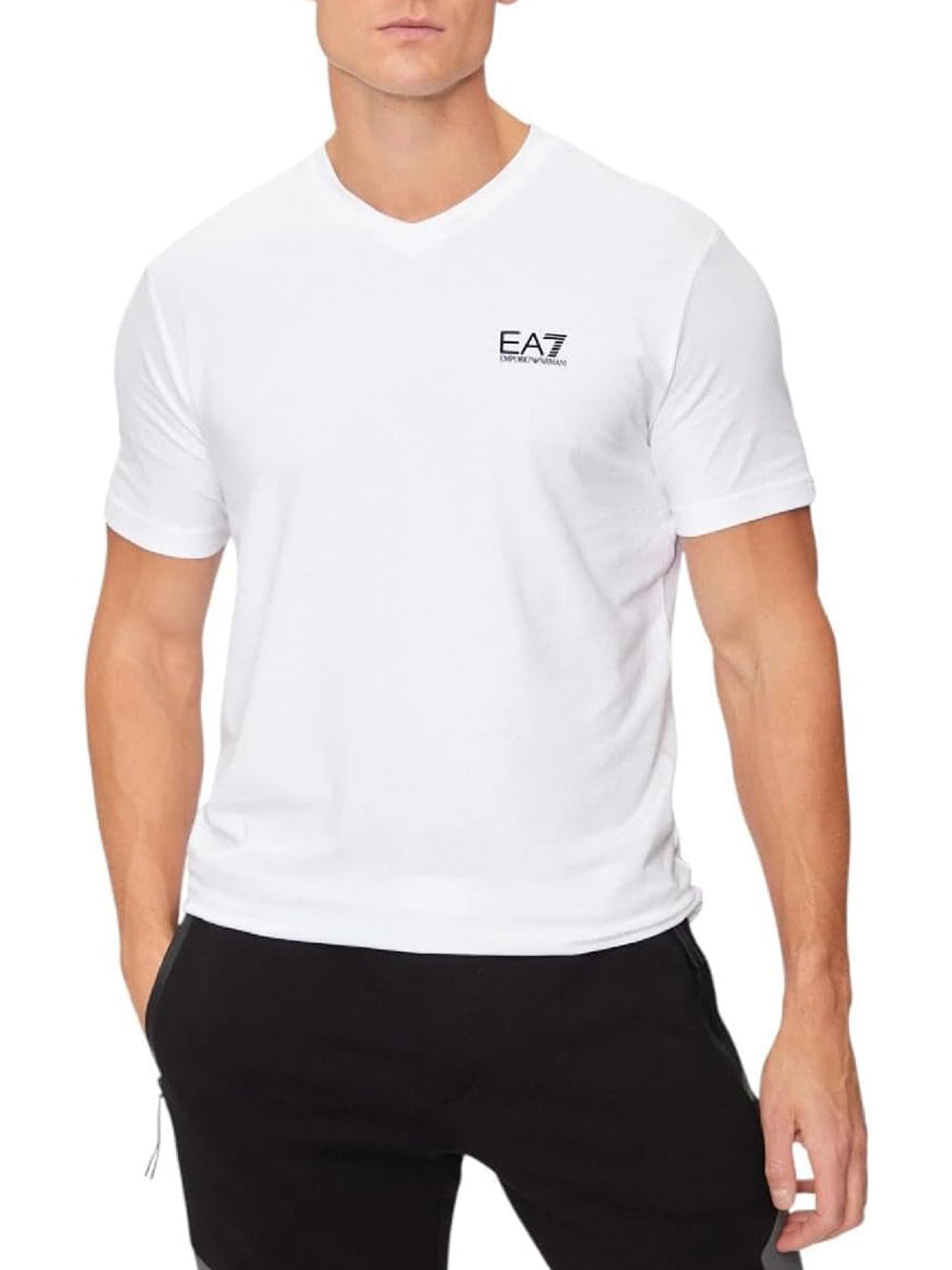 Ea7 Emporio Armani T-shirt Uomo Mod. 8NPT27 PJVQZ 1100 Bianco