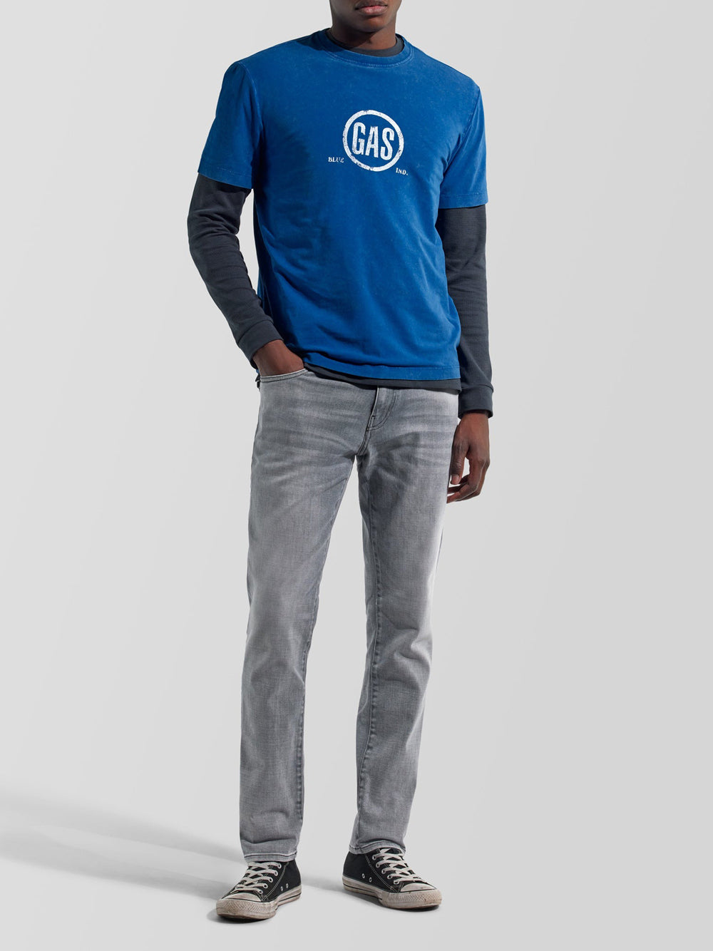 GAS Jeans Uomo Mod. ALBERT B1077 57GM Grigio