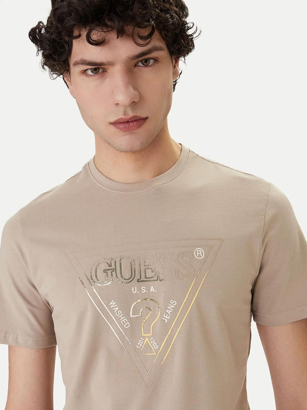 Guess T-shirt Uomo Mod. M6GI11 K2992 G1CA Beige