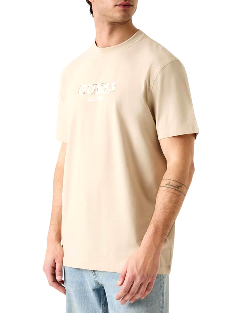 Guess T-shirt Uomo Mod. M6GI16 K3032 G1FG Beige
