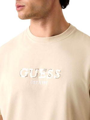 Guess T-shirt Uomo Mod. M6GI16 K3032 G1FG Beige