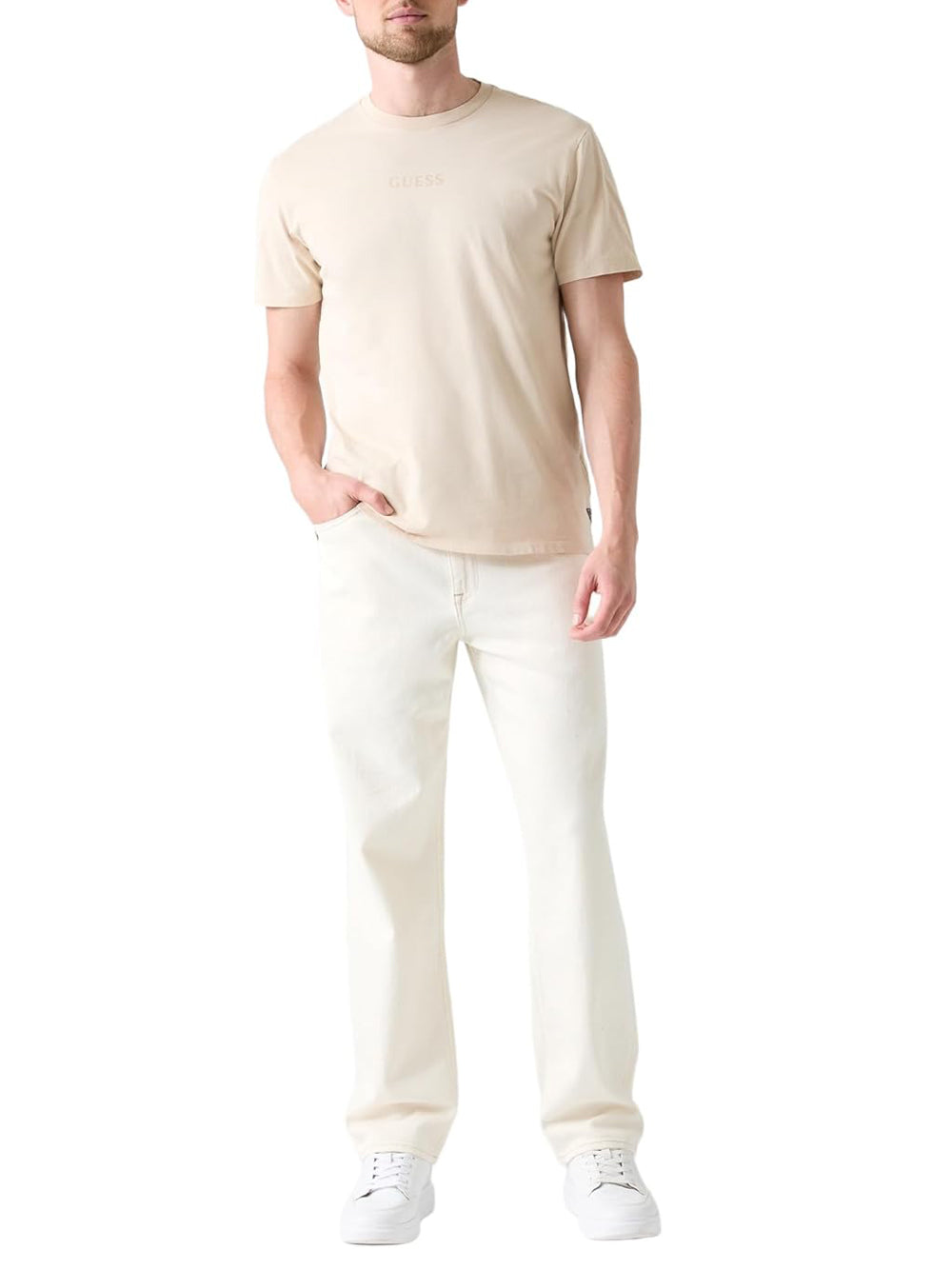 Guess T-shirt Uomo Mod. M6GI27 K3249 F1PV Beige