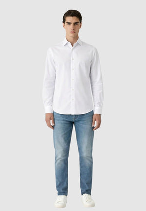 Guess Camicia Manica Lunga Uomo Mod. M6RH64 WJ970 G011 Bianco