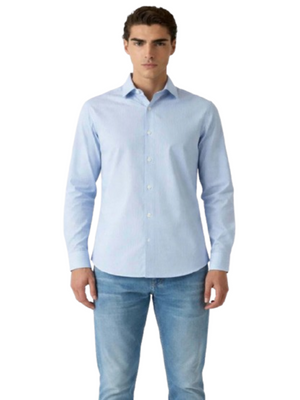 Guess Camicia manica Lunga Uomo Mod. M6RH76 WK072 S7ZJ Celeste