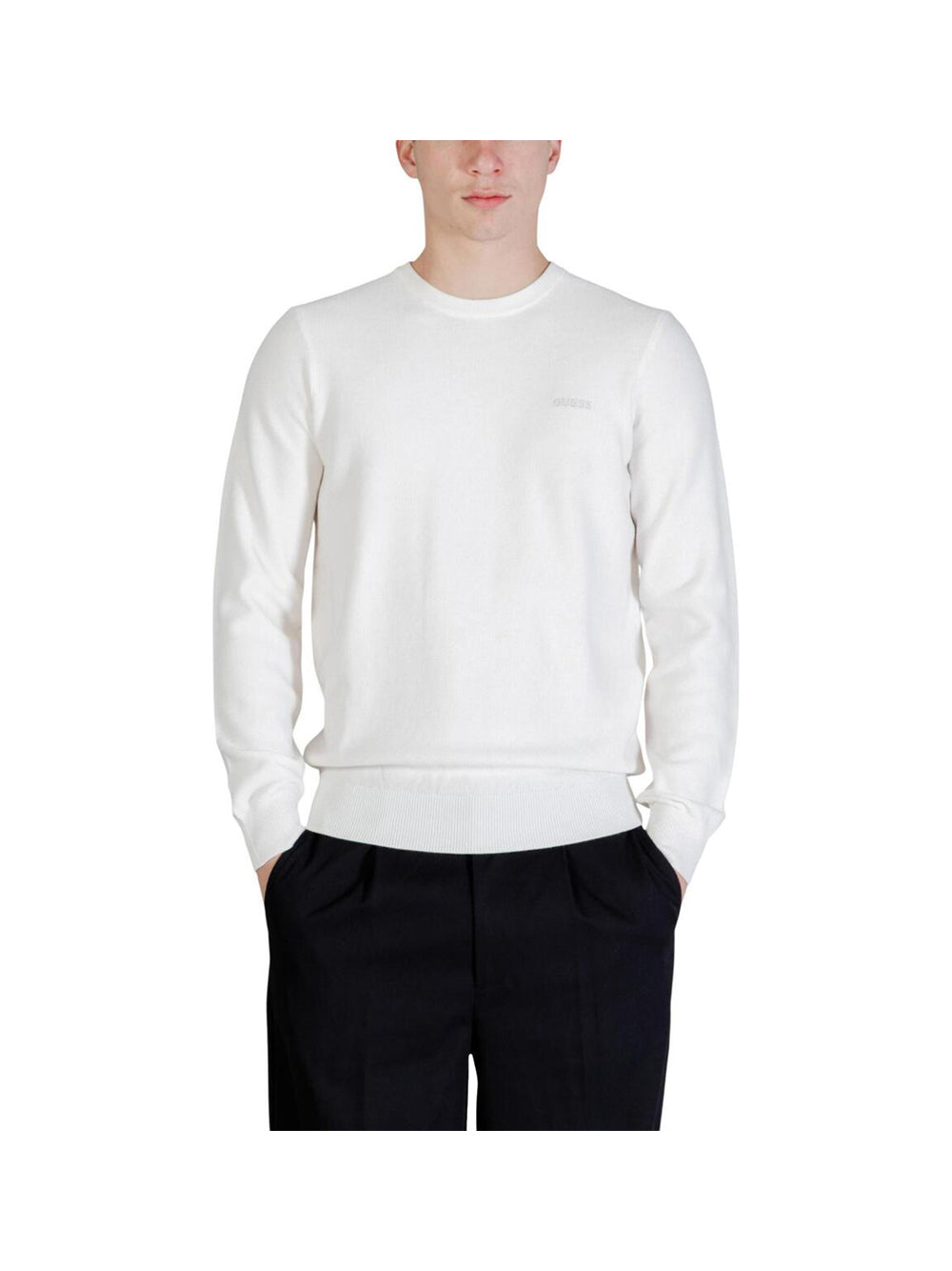 Guess Maglione Girocollo Uomo Mod. M6RR21 Z4492 G291 Panna