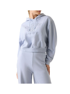 Guess Felpa cappuccio Donna Mod. V6RQ03 KD761 G7HP Celeste