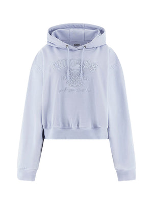 Guess Felpa cappuccio Donna Mod. V6RQ03 KD761 G7HP Celeste