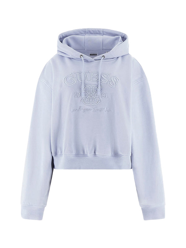 Guess Felpa cappuccio Donna Mod. V6RQ03 KD761 G7HP Celeste