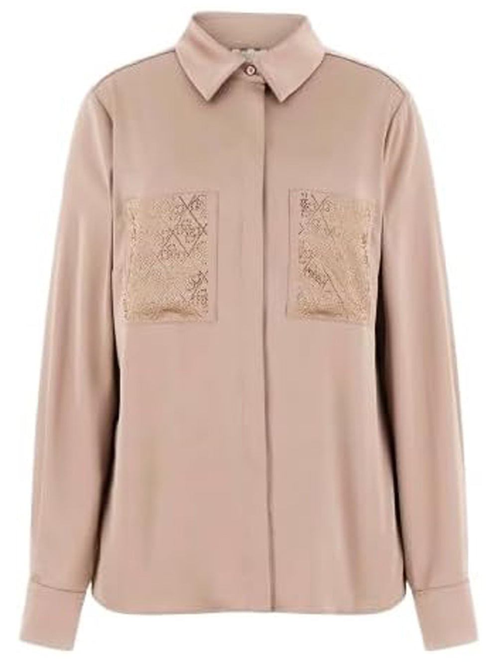 Guess Camicia Manica Lunga Donna Mod. W5RH40 WFQC2 A10L Tortora