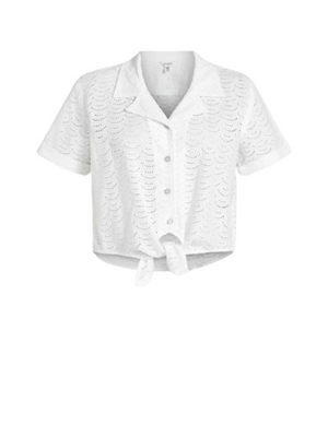 Guess Camicia m/c Donna Mod. W6GH48 W1881 G011 Bianco