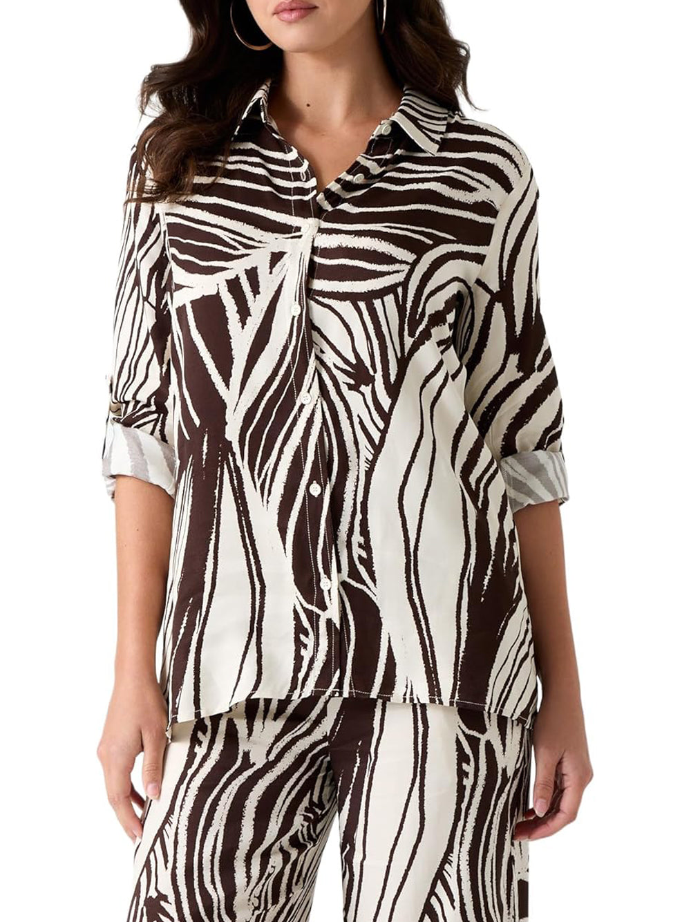 Guess Camicia Manica Lunga Donna Mod. W6GH52 W1975 PMIC Fantasia