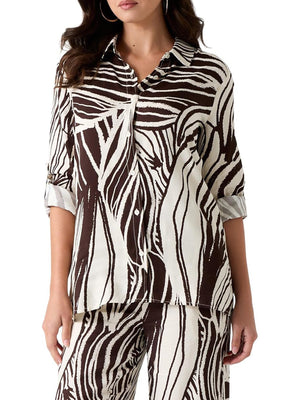 Guess Camicia Manica Lunga Donna Mod. W6GH52 W1975 PMIC Fantasia
