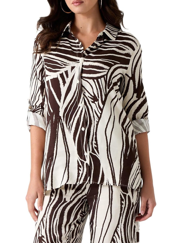 Guess Camicia Manica Lunga Donna Mod. W6GH52 W1975 PMIC Fantasia