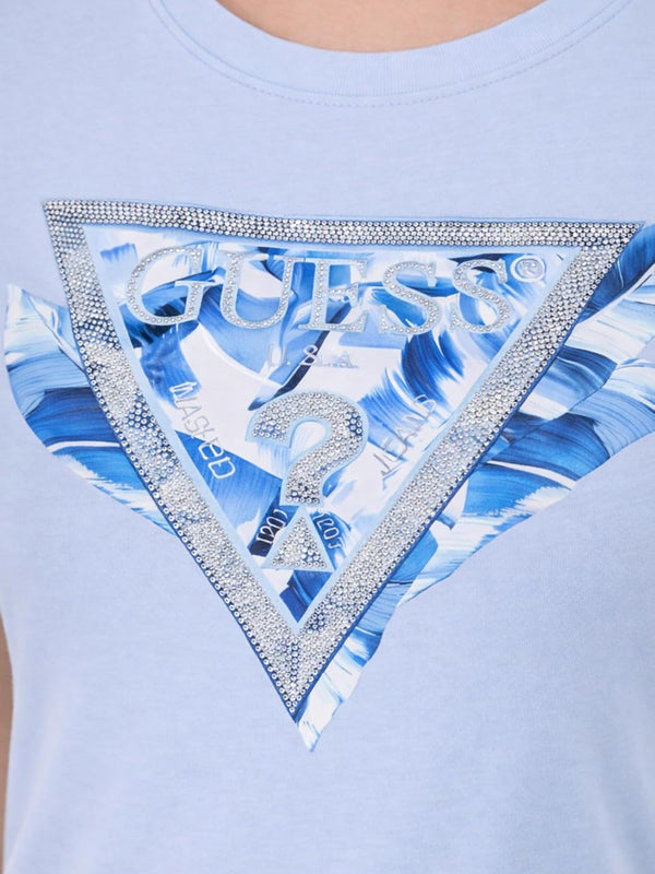 Guess T-shirt Donna Mod. W6GI11 K3026 A719 Celeste