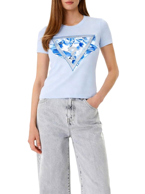 Guess T-shirt Donna Mod. W6GI11 K3026 A719 Celeste