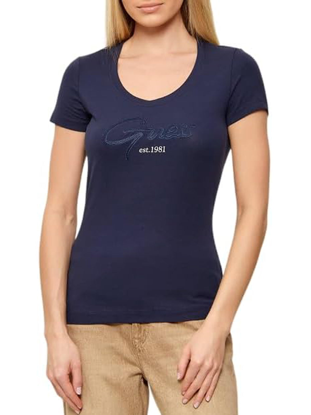 Guess T-shirt Donna Mod. W6GI14 K3033 G7P1 Blu