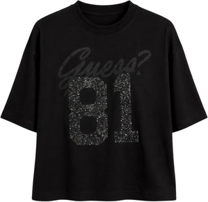 Guess T-shirt Donna Mod. W6RI12 K9RM1 JBLK Nero