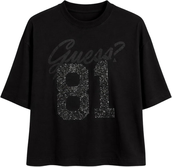 Guess T-shirt Donna Mod. W6RI12 K9RM1 JBLK Nero
