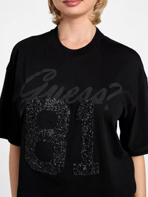 Guess T-shirt Donna Mod. W6RI12 K9RM1 JBLK Nero