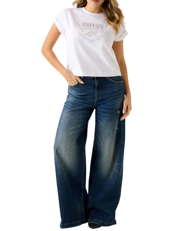 Guess T-shirt Donna Mod. W6RI30 I3Z14 G011 Bianco