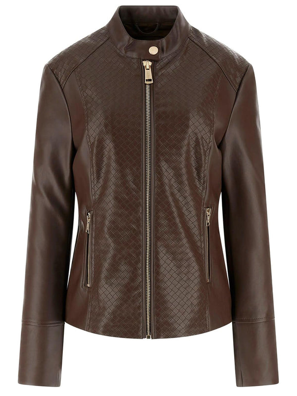 Guess Giubbotto pelle Donna Mod. W6RL52 WL850 G1EA Moro