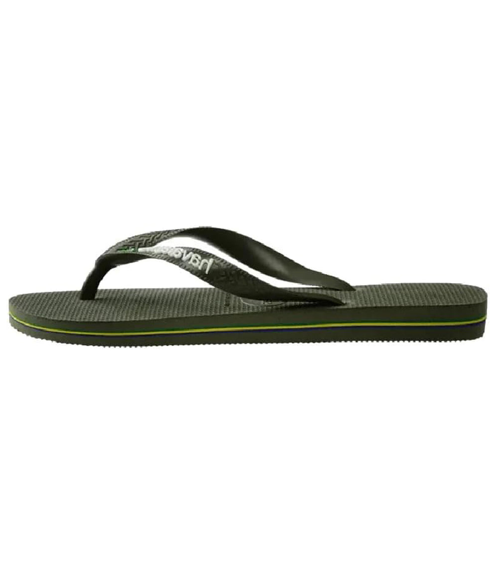 Havaianas Infradito Uisex Mod. BRASIL LOGO GREEN 4123206 05983 Oliva