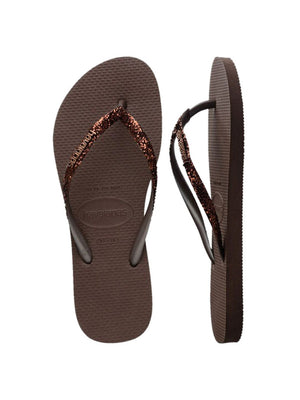Havaianas Infradito Donna Mod. SLIM GLITTER 2 4146975 0727 Moro