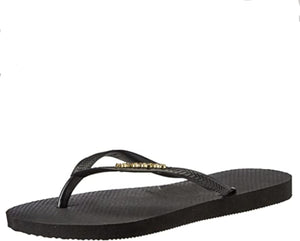 Havaianas Infradito Donna Mod. SLIM LOGO METALIC 4119875 1924 Nero