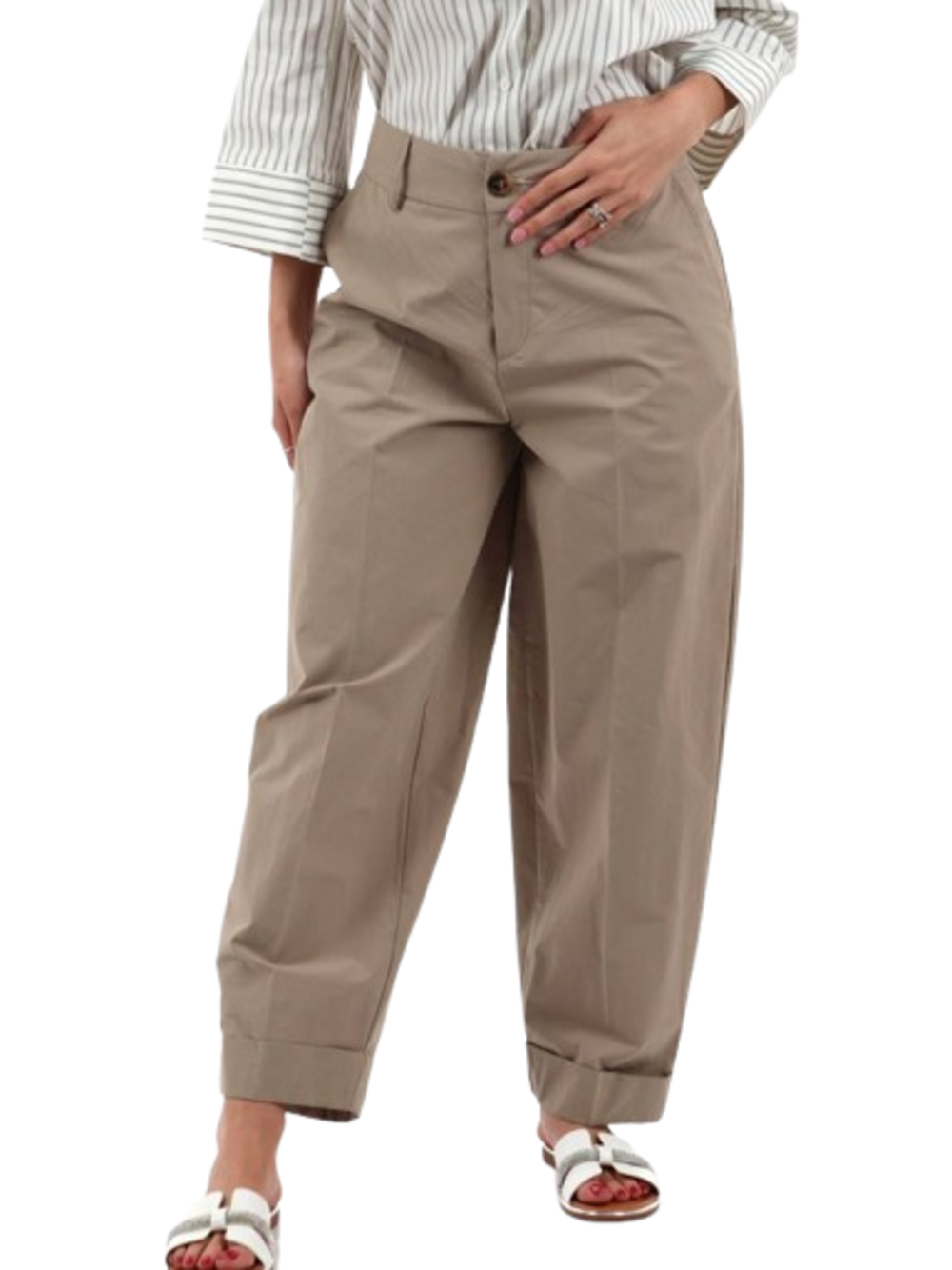 I AM Pantalone Donna Mod. 13568 BEIGE Beige