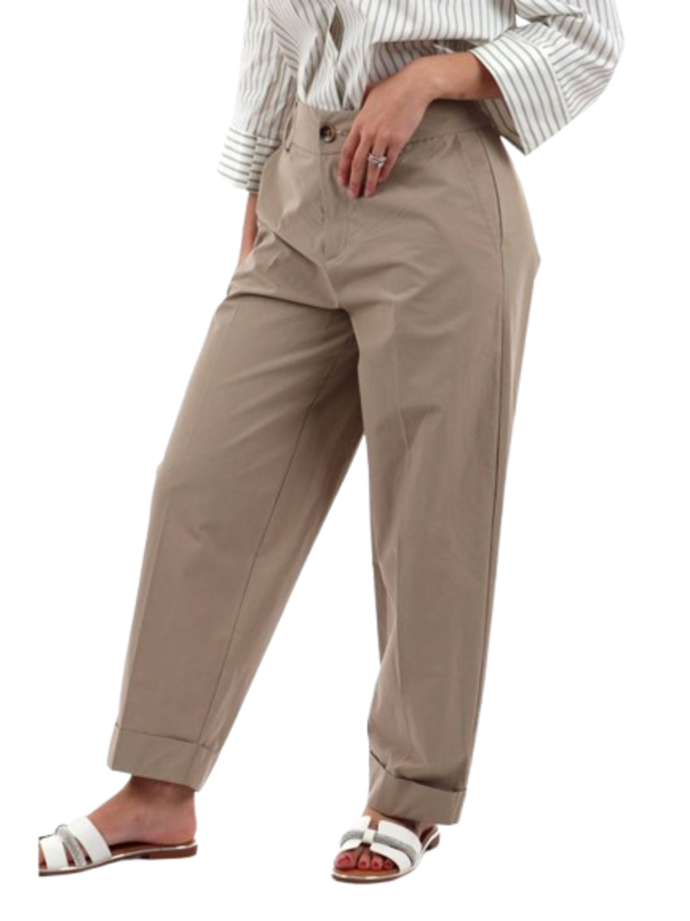 I AM Pantalone Donna Mod. 13568 BEIGE Beige