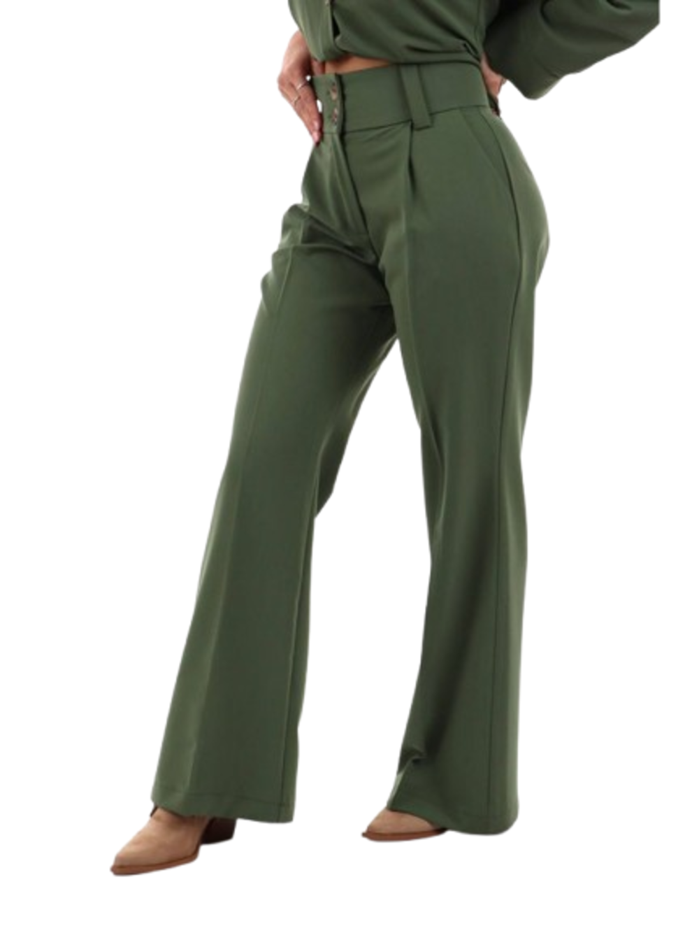 I AM Pantalone Donna Mod. 13669FLARE MILITARE Militare