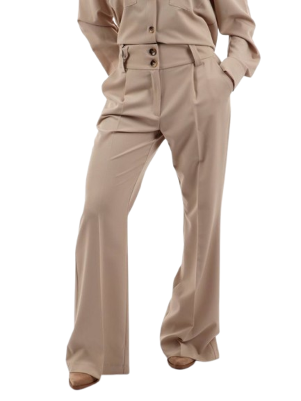 I AM Pantalone Donna Mod. 13669FLARE TABACCO Tabacco