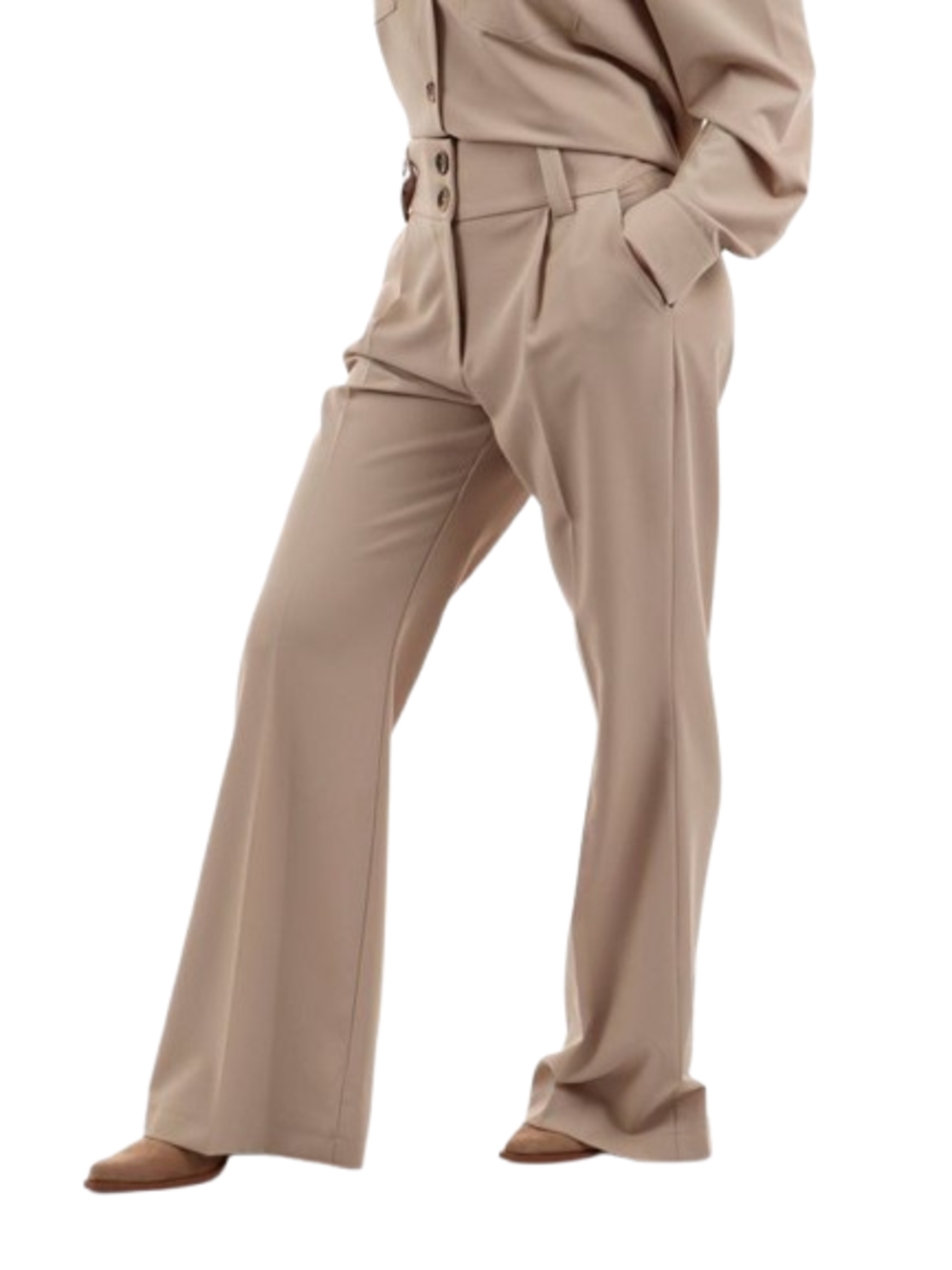 I AM Pantalone Donna Mod. 13669FLARE TABACCO Tabacco