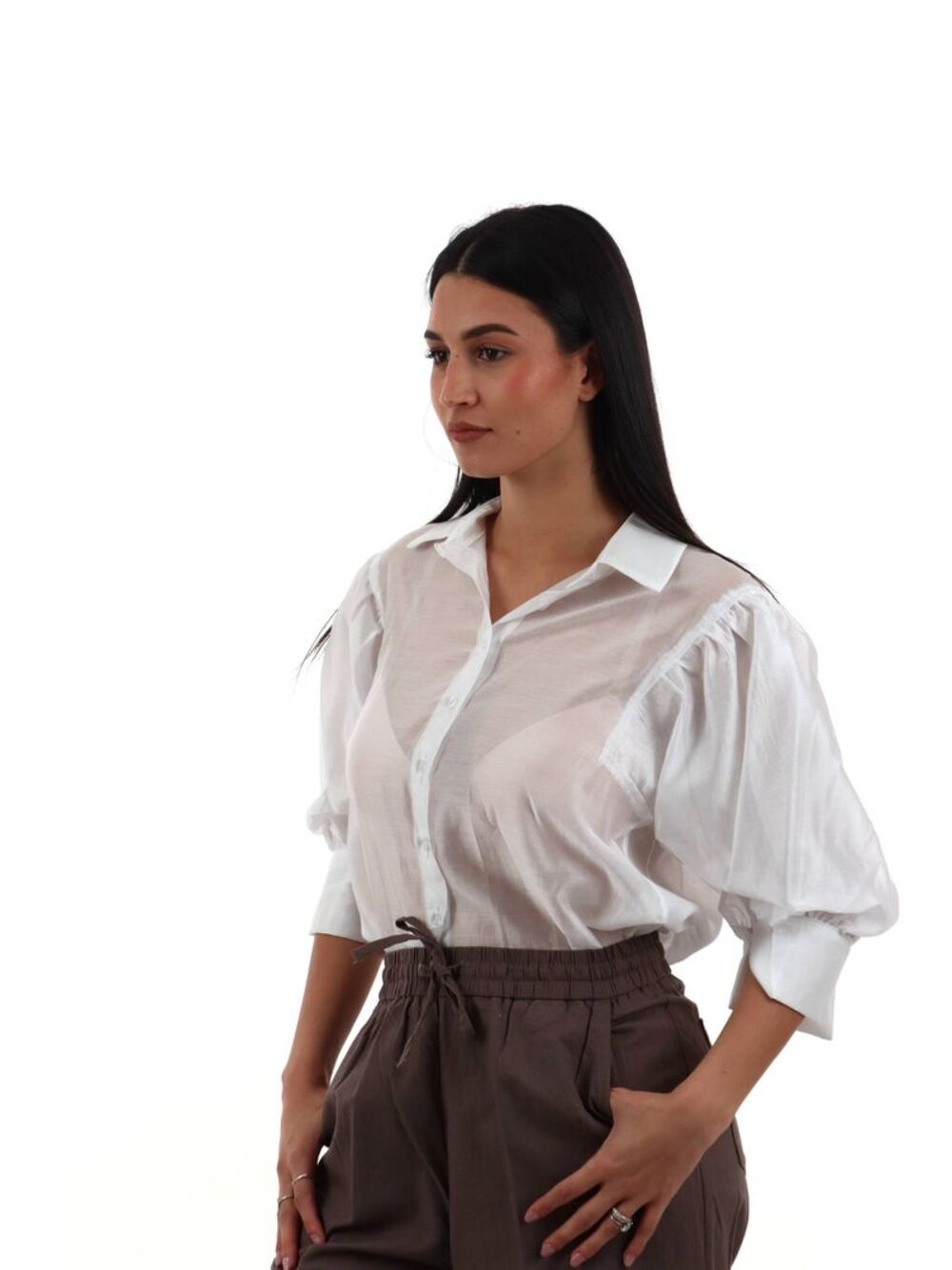 I AM Camicia Donna Mod. 25621 DRESS BIANCO Bianco
