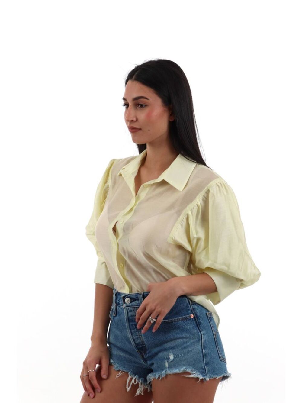 I AM Camicia Donna Mod. 25621 DRESS GIALLO Giallo