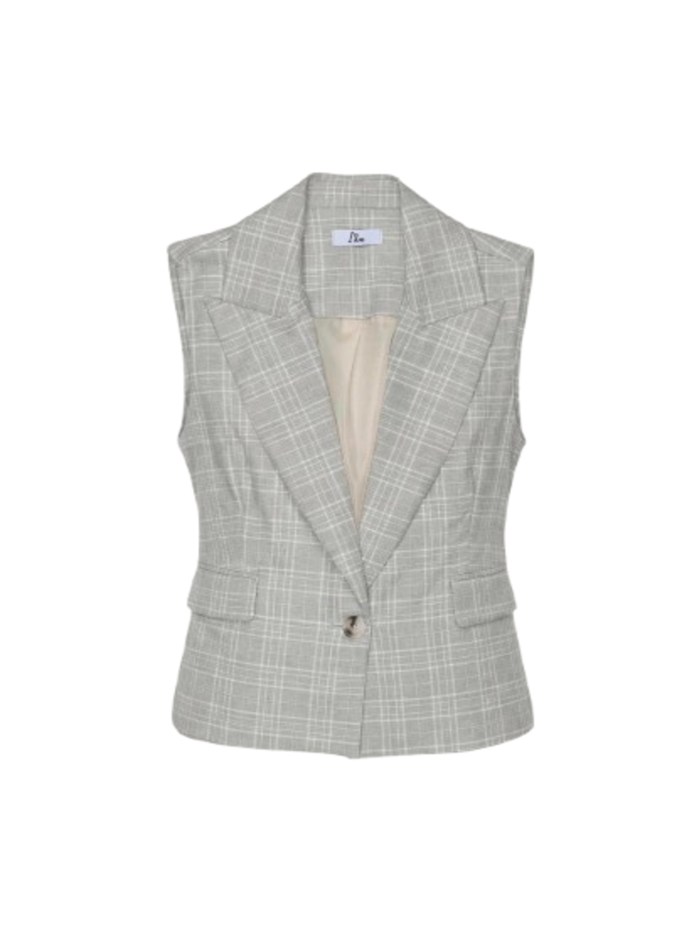 I AM Gilet Donna Mod. 25993 QUADRI BEIGE Beige