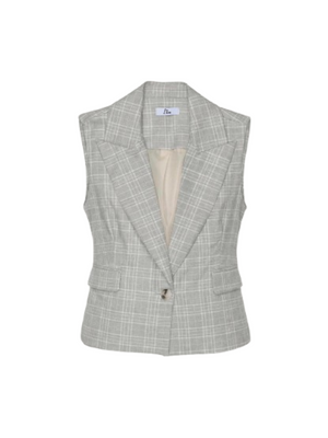 I AM Gilet Donna Mod. 25993 QUADRI BEIGE Beige