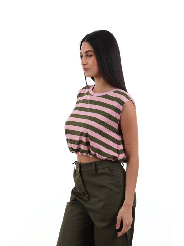 I AM T-shirt Donna Mod. 26038 W&HRIGA OLIVA/ROSA